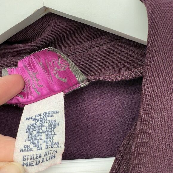 Jeannie Nitro Purple Cropped Jacket Fitted Vintage Size Medium Gothic USA - Picture 6 of 9